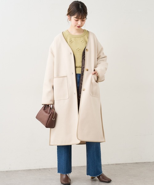 natural couture(ナチュラルクチュール)の「【WEB限定カラー有り】つぶつぶお花ニット(ニット/セーター・レディース・グレー/オフホワイト/ライトベージュ/グリーン/ピンク・FREE)」の10枚目の写真