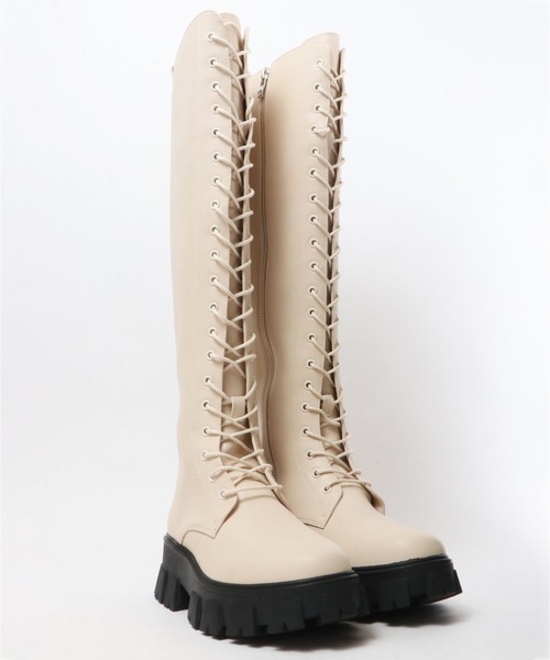 【セール】LOVEHUNTER 厚底レースアップコンバットブーツ（ブーツ）｜LOVEHUNTER（ラブハンター）