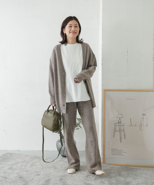 URBAN RESEARCH DOORS(アーバンリサーチドアーズ)の「ネップVネックニットカーディガン(カーディガン/ボレロ・レディース・ベージュ/グレー・ONE)」の21枚目の写真