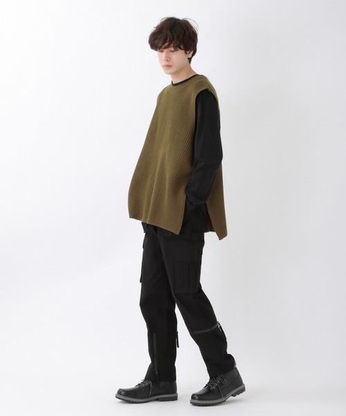 ALAND（エーランド）の「3.3Field Trip／SIDESLITニットVEST 2260994（ベスト・メンズ・ブラック/カーキ/ベージュ・FREE）」の14枚目の写真