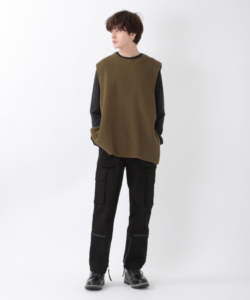 ALAND（エーランド）の「3.3Field Trip／SIDESLITニットVEST 2260994（ベスト・メンズ・ブラック/カーキ/ベージュ・FREE）」の15枚目の写真