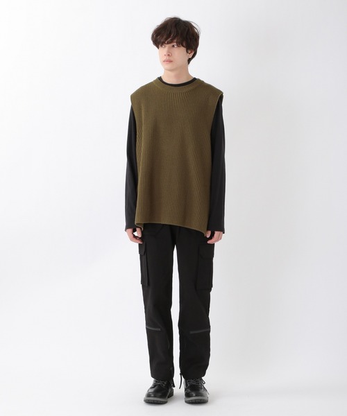 ALAND（エーランド）の「3.3Field Trip／SIDESLITニットVEST 2260994（ベスト・メンズ・ブラック/カーキ/ベージュ・FREE）」の16枚目の写真