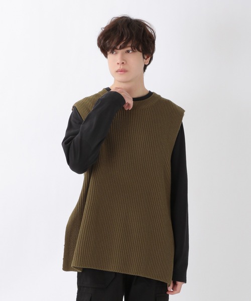 ALAND（エーランド）の「3.3Field Trip／SIDESLITニットVEST 2260994（ベスト・メンズ・ブラック/カーキ/ベージュ・FREE）」の18枚目の写真