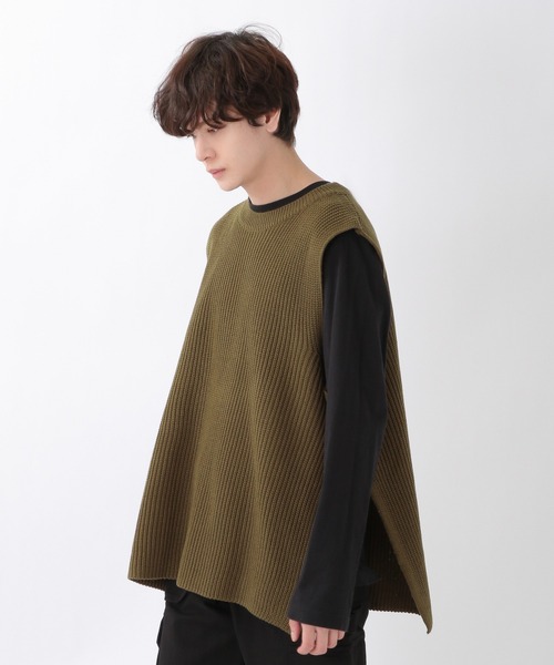 ALAND（エーランド）の「3.3Field Trip／SIDESLITニットVEST 2260994（ベスト・メンズ・ブラック/カーキ/ベージュ・FREE）」の19枚目の写真