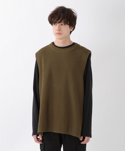 ALAND（エーランド）の「3.3Field Trip／SIDESLITニットVEST 2260994（ベスト・メンズ・ブラック/カーキ/ベージュ・FREE）」の20枚目の写真