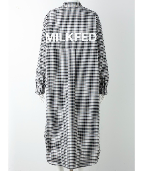 MILKFED.(ミルクフェド)の「STAND COLLAR PLAID DRESS(ワンピース・レディース・ライトブルー/ライトパープル・ONE SIZE)」の7枚目の写真