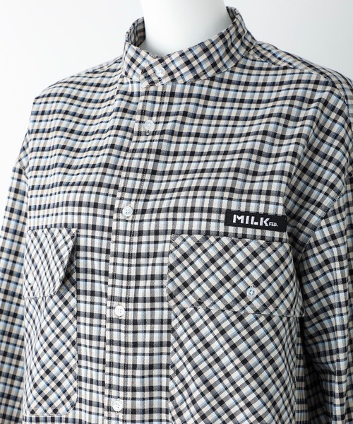 MILKFED.(ミルクフェド)の「STAND COLLAR PLAID DRESS(ワンピース・レディース・ライトブルー/ライトパープル・ONE SIZE)」の14枚目の写真