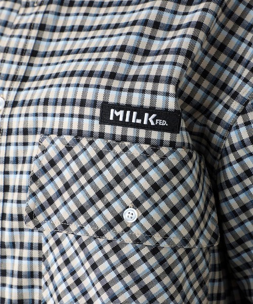 MILKFED.(ミルクフェド)の「STAND COLLAR PLAID DRESS(ワンピース・レディース・ライトブルー/ライトパープル・ONE SIZE)」の12枚目の写真