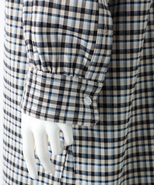 MILKFED.(ミルクフェド)の「STAND COLLAR PLAID DRESS(ワンピース・レディース・ライトブルー/ライトパープル・ONE SIZE)」の10枚目の写真