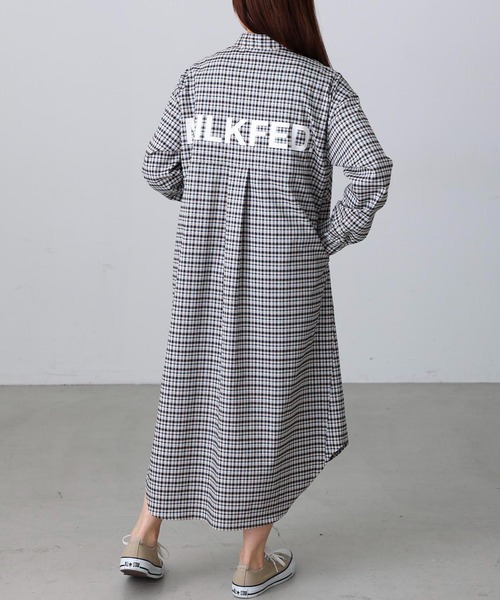 MILKFED.(ミルクフェド)の「STAND COLLAR PLAID DRESS(ワンピース・レディース・ライトブルー/ライトパープル・ONE SIZE)」の20枚目の写真