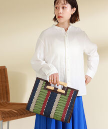 Ray BEAMS | Ray BEAMS / ラタン ハンドル バッグ(トートバッグ)