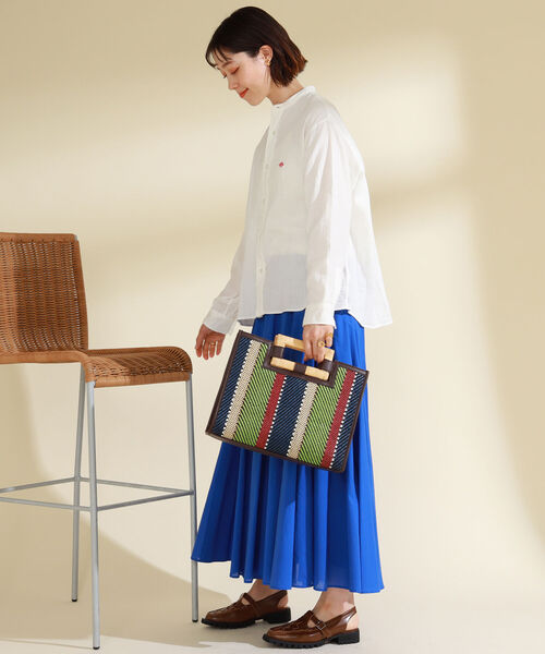 Ray BEAMS（レイビームス）の「Ray BEAMS / ラタン ハンドル バッグ（トートバッグ・レディース・ブラック/その他・ONE SIZE）」の5枚目の写真