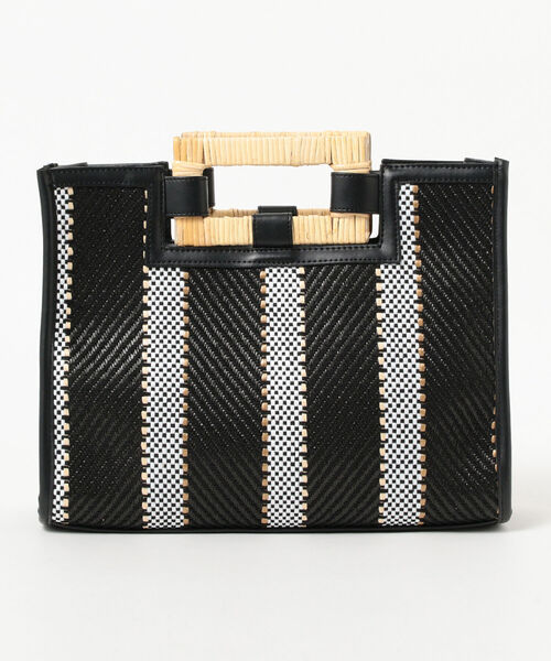 Ray BEAMS（レイビームス）の「Ray BEAMS / ラタン ハンドル バッグ（トートバッグ・レディース・ブラック/その他・ONE SIZE）」の6枚目の写真
