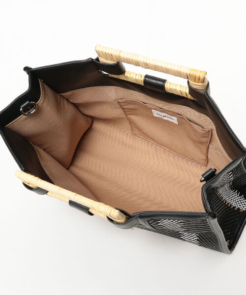 Ray BEAMS（レイビームス）の「Ray BEAMS / ラタン ハンドル バッグ（トートバッグ・レディース・ブラック/その他・ONE SIZE）」の7枚目の写真