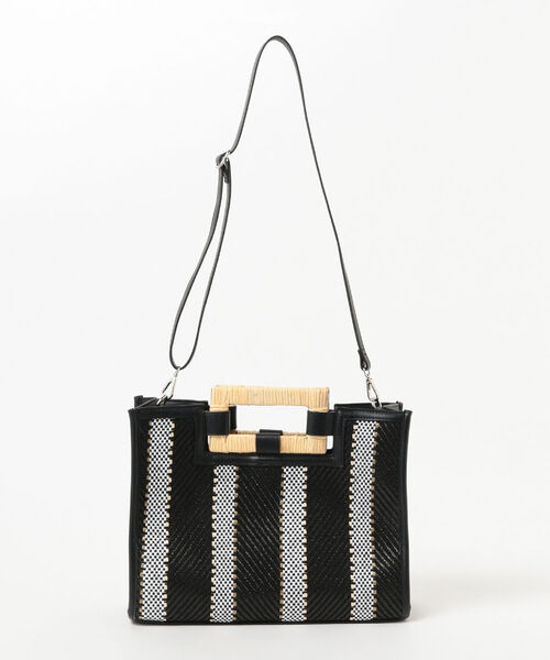 Ray BEAMS（レイビームス）の「Ray BEAMS / ラタン ハンドル バッグ（トートバッグ・レディース・ブラック/その他・ONE SIZE）」の8枚目の写真