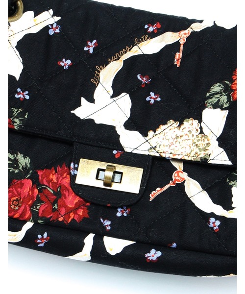 Little sunny bite（リトルサニーバイト）の「little sunny bite と pink house Flower print 2way bag（ハンドバッグ・レディース・ブラック/ブラウン/ピンク・FREE）」の14枚目の写真