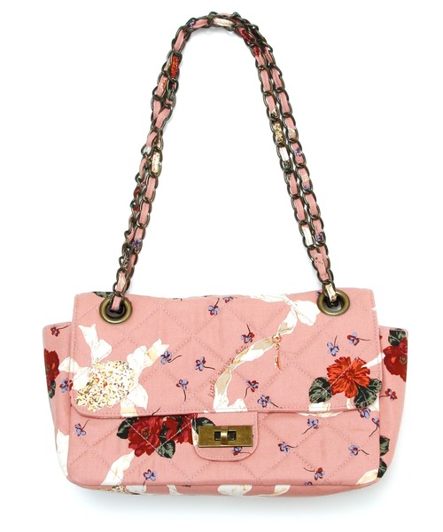 Little sunny bite（リトルサニーバイト）の「little sunny bite と pink house Flower print 2way bag（ハンドバッグ・レディース・ブラック/ブラウン/ピンク・FREE）」の6枚目の写真
