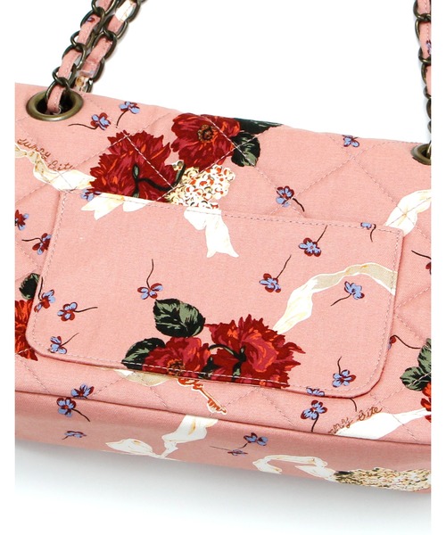Little sunny bite（リトルサニーバイト）の「little sunny bite と pink house Flower print 2way bag（ハンドバッグ・レディース・ブラック/ブラウン/ピンク・FREE）」の19枚目の写真