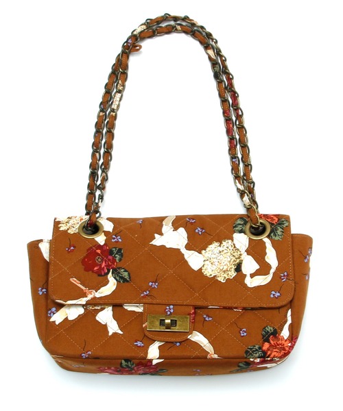 Little sunny bite（リトルサニーバイト）の「little sunny bite と pink house Flower print 2way bag（ハンドバッグ・レディース・ブラック/ブラウン/ピンク・FREE）」の8枚目の写真