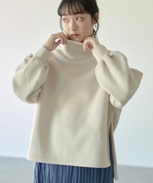 earth music&ecology | 裏起毛スウェットハイネックチュニック(Tシャツ/カットソー)