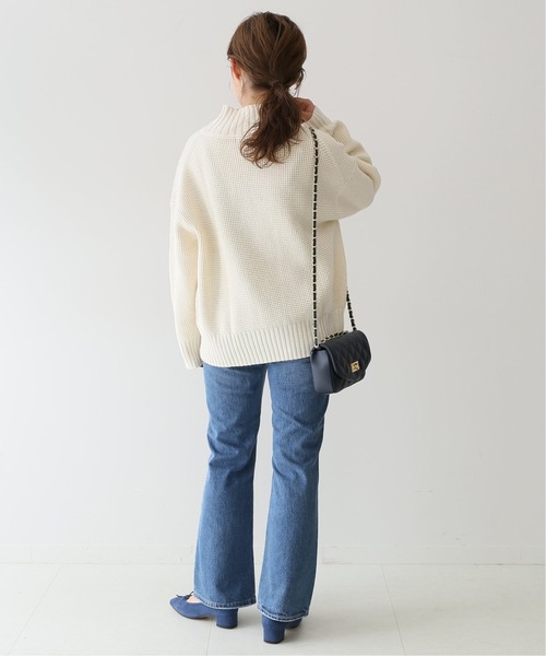 SLOBE IENA（スローブイエナ）の「ワッフルボーダー/エンブロイダリープルオーバー◆（ニット/セーター・レディース・ホワイト/ネイビー/ブラック系その他・FREE）」の15枚目の写真