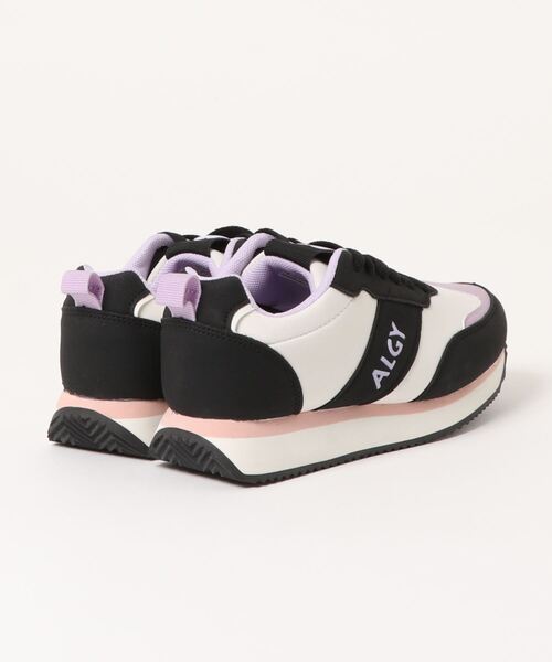 algy（アルジー）の「（ALGY） レトロ配色 ロゴスニーカー（スニーカー・キッズ・イエロー/ピンク/ブラック・21.0cm/24.0cm/22.0cm/23.0cm/20.0cm）」の4枚目の写真