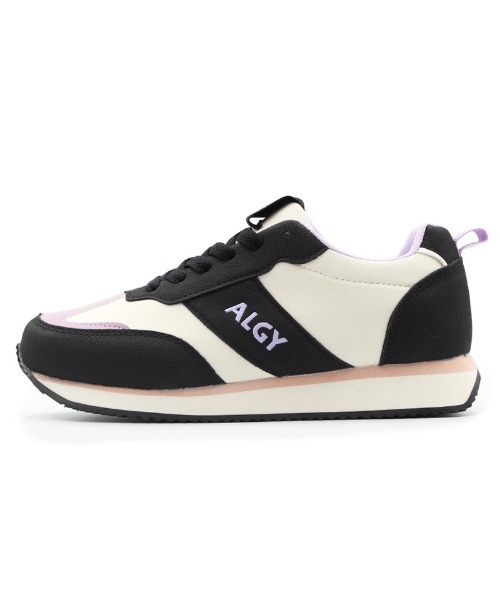 algy（アルジー）の「（ALGY） レトロ配色 ロゴスニーカー（スニーカー・キッズ・イエロー/ピンク/ブラック・21.0cm/24.0cm/22.0cm/23.0cm/20.0cm）」の9枚目の写真