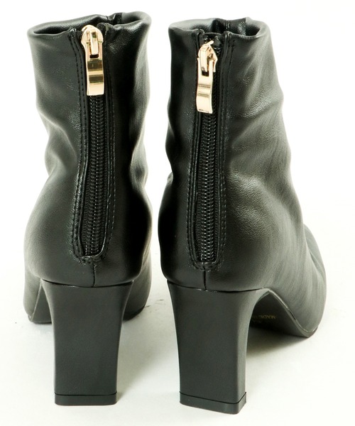 LibertyDoll(リバティードール)の「LibertyDoll スクエアトゥセットバックヒールブーツ(ブーツ・レディース・ブラック/アイボリー/グレイッシュベージュ・LL/S/M/L)」の6枚目の写真