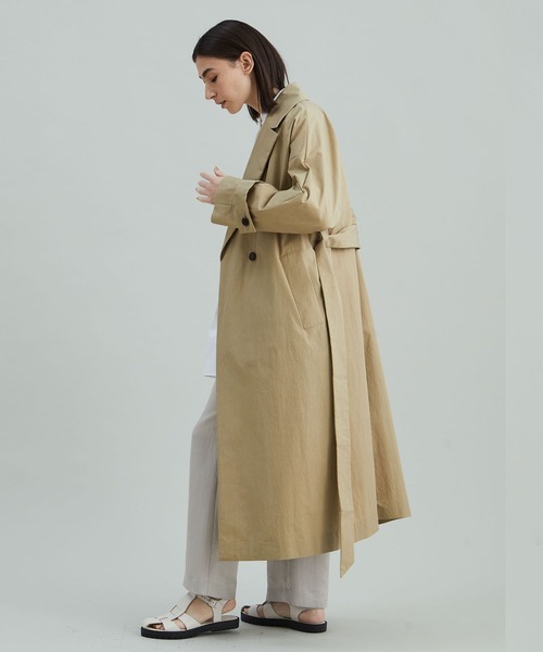 1er Arrondissement(プルミエアロンディスモン)の「NALYA コットンナイロンコート(チェスターコート・レディース・ブラック/ベージュ・36)」の4枚目の写真