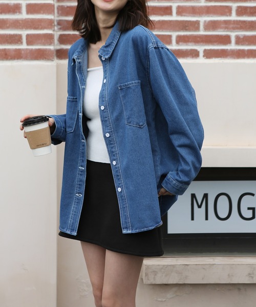 MAISON DE THERESE(メゾン ド テレーズ)の「デニムシャツ(シャツ/ブラウス・レディース・インディゴブルー・MEDIUM/LARGE)」の4枚目の写真