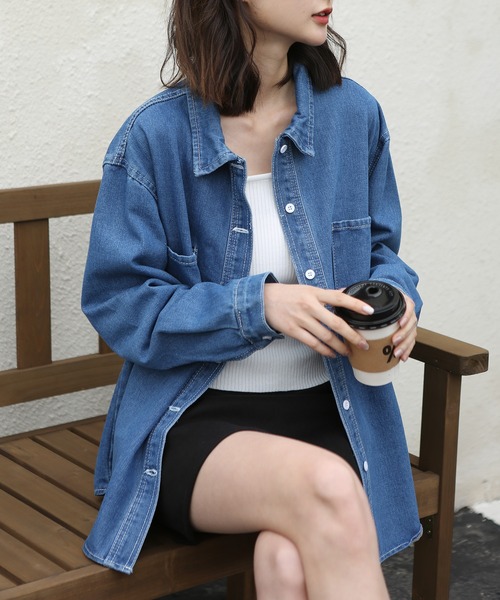 MAISON DE THERESE(メゾン ド テレーズ)の「デニムシャツ(シャツ/ブラウス・レディース・インディゴブルー・MEDIUM/LARGE)」の6枚目の写真