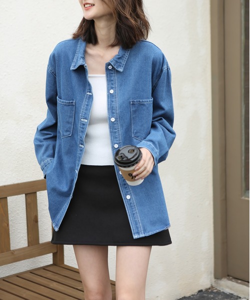 MAISON DE THERESE(メゾン ド テレーズ)の「デニムシャツ(シャツ/ブラウス・レディース・インディゴブルー・MEDIUM/LARGE)」の7枚目の写真