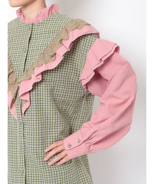 jouetie（ジュエティ）の「フリルレースシャツ（シャツ/ブラウス・レディース・ブラック/レッド/グリーン/その他1・MEDIUM）」の11枚目の写真