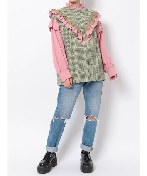 jouetie（ジュエティ）の「フリルレースシャツ（シャツ/ブラウス・レディース・ブラック/レッド/グリーン/その他1・MEDIUM）」の13枚目の写真