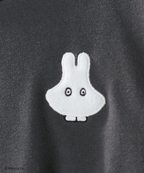 natural couture（ナチュラルクチュール）の「【ミッフィーコラボ】ふわもこフェイススウェット（パーカー・レディース・チャコールグレー/オフホワイト/モカ・FREE）」の12枚目の写真