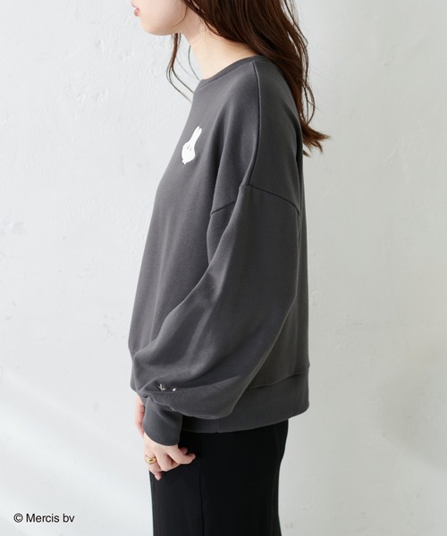 natural couture（ナチュラルクチュール）の「【ミッフィーコラボ】ふわもこフェイススウェット（パーカー・レディース・チャコールグレー/オフホワイト/モカ・FREE）」の20枚目の写真