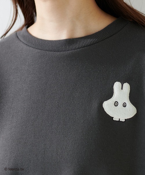 natural couture（ナチュラルクチュール）の「【ミッフィーコラボ】ふわもこフェイススウェット（パーカー・レディース・チャコールグレー/オフホワイト/モカ・FREE）」の22枚目の写真