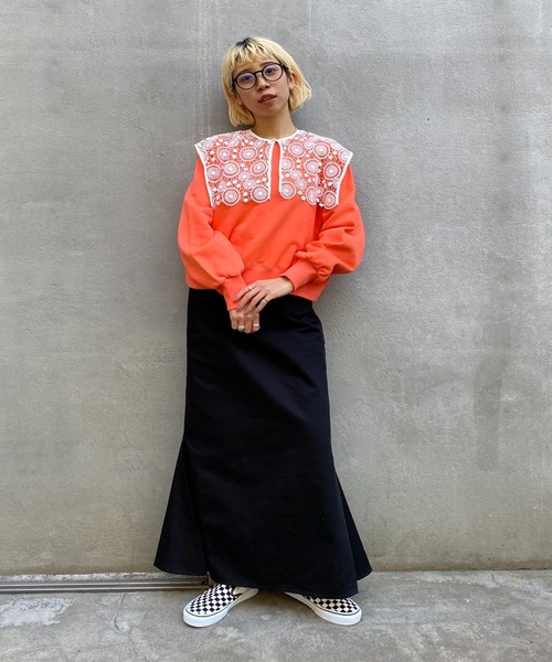 CIAOPANIC（チャオパニック）の「スクエアレース付け襟（付け襟・レディース・ブラック/オフホワイト・ONESIZE）」の8枚目の写真