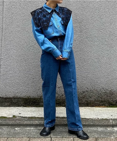 CIAOPANIC（チャオパニック）の「スクエアレース付け襟（付け襟・レディース・ブラック/オフホワイト・ONESIZE）」の19枚目の写真