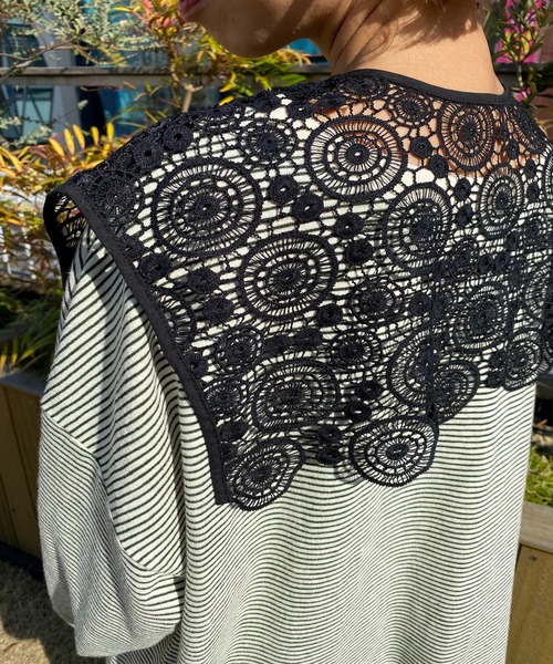 CIAOPANIC（チャオパニック）の「スクエアレース付け襟（付け襟・レディース・ブラック/オフホワイト・ONESIZE）」の16枚目の写真