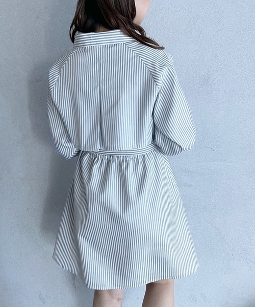 OLIVE des OLIVE(オリーブデオリーブ)の「トレンチミニワンピース(ワンピース・レディース・サックスブルー/ワンウォッシュ/ブラック・FREE)」の14枚目の写真