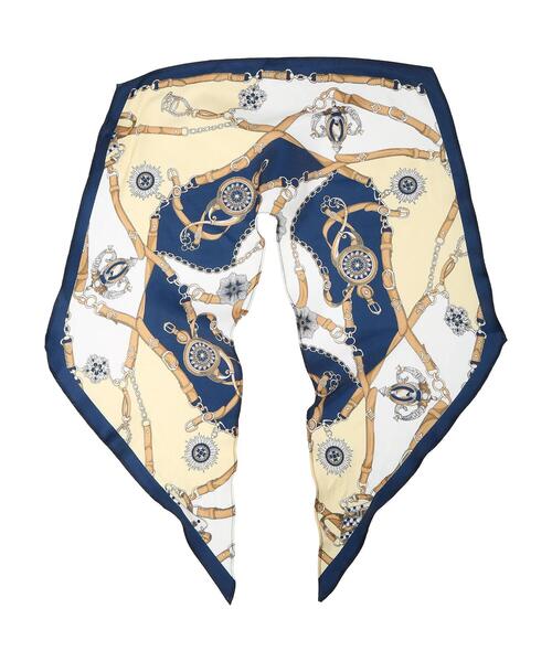 Green　Parks（グリーンパークス）の「セーラーベルト柄スカーフ＊（ストール/ショール・レディース・ベージュ/ネイビー・FREE）」の8枚目の写真