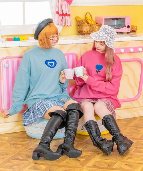 PairPair(ペアペア)の「カラフルサガラ刺繍プルオーバー(スウェット・レディース・サックスブルー/ピンク・FREE)」の16枚目の写真