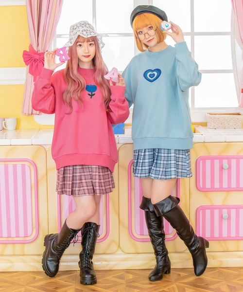 PairPair(ペアペア)の「カラフルサガラ刺繍プルオーバー(スウェット・レディース・サックスブルー/ピンク・FREE)」の14枚目の写真