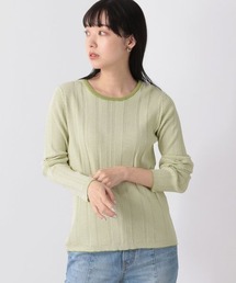 LOWRYS FARM | マルチボーダーニットＬＳ　266383(Tシャツ/カットソー)