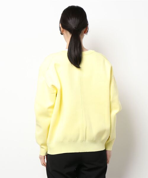 NICOLE white（ニコルホワイト）の「ダンボールニット カーブスリーブカーディガン（カーディガン/ボレロ・レディース・グレー/オフホワイト/イエロー/グリーン・FREE）」の5枚目の写真