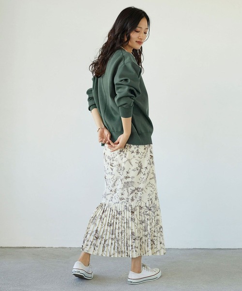 NICOLE white（ニコルホワイト）の「ダンボールニット カーブスリーブカーディガン（カーディガン/ボレロ・レディース・グレー/オフホワイト/イエロー/グリーン・FREE）」の7枚目の写真