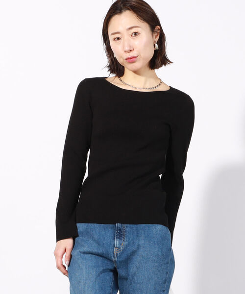 NOLLEY’S Sophi（ノーリーズソフィ）の「リブロングスリーブプルオーバーニット（ニット/セーター・レディース・ブラック/クリーム/ベビーピンク/ホワイト・36/38）」の20枚目の写真