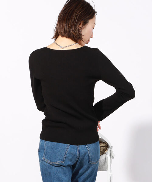 NOLLEY’S Sophi（ノーリーズソフィ）の「リブロングスリーブプルオーバーニット（ニット/セーター・レディース・ブラック/クリーム/ベビーピンク/ホワイト・36/38）」の16枚目の写真