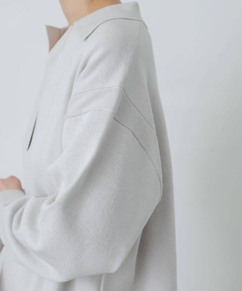 SENSE OF PLACE by URBAN RESEARCH（センスオブプレイスバイアーバンリサーチ）の「スキッパールーズセーター（ニット/セーター・レディース・グリーン/ライトグレー/ライトベージュ・ONE）」の17枚目の写真